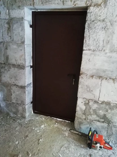Однопольная противопожарная дверь с порошковым напылением 2 класс