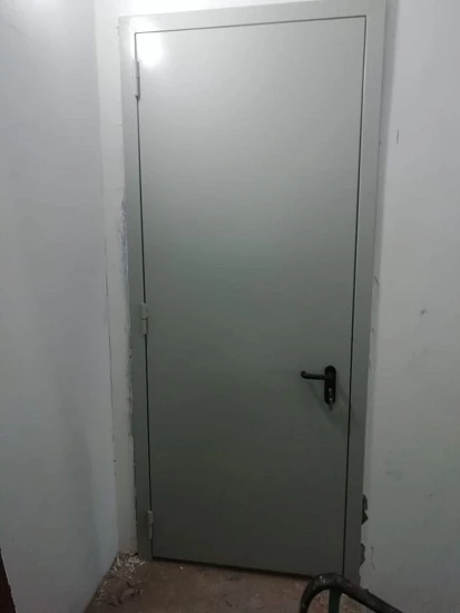 Противопожарная дверь с отделкой порошковое напыление