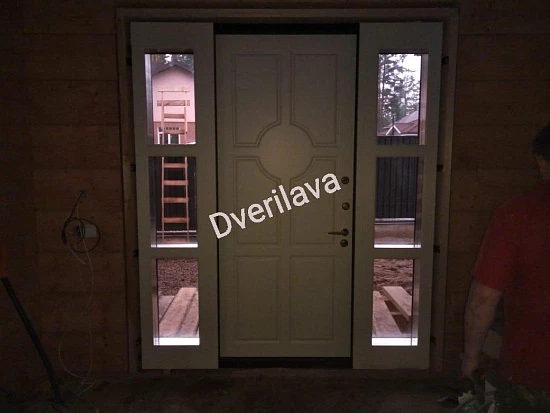 Дверь в частный дом белая